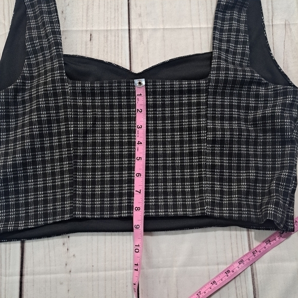 3 FOR 12 SALE Forever 21 2X Plaid Bra Crop Top Tank - Picture 2 of 12